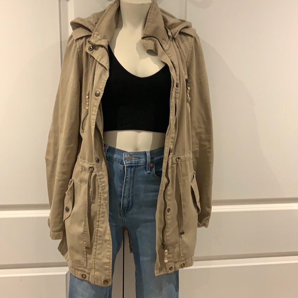 Khaki cargo coat